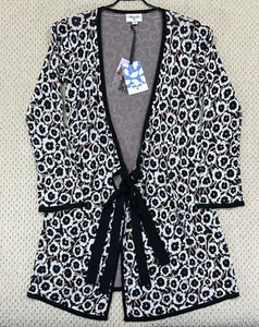 New Diane Von Furstenburg Target Open Cardigan Sweater Size XS VNeck Poppy Print - Picture 1 of 16
