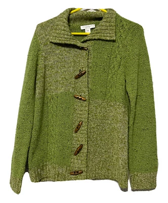 Christopher & Banks Women’s Toggle Button Sweater Cardigan Green Size Petite PM - Image 1 of 4