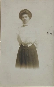 Postal antigua con foto real de dama Ana de Baltimore Maryland RPPC c1910 - Imagen 1 de 5