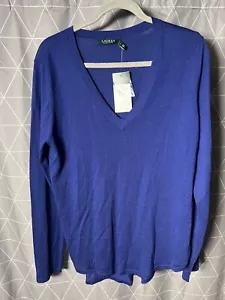 NWT Lauren Ralph Lauren Silk Blend Women Top- Large - Picture 1 of 9