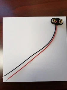 DC 9 Volt 9V SNAP ON BATTERY CLIP CONNECTOR T Type - Picture 1 of 2
