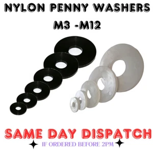 Nylon Penny Waschmaschinen weiß schwarz Reparatur große Außendurchmesser Waschmaschine - Bild 1 von 14