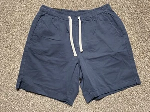 NEW BearBottom Shorts Men M Medium Navy Blue Stretch Drawstrings Elastic Waist - Picture 1 of 7