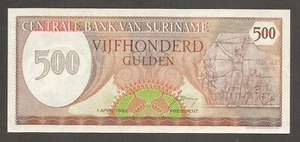 Suriname 500 Gulden 1.4.1982; UNC; P-129; BNB-B515a; Monument, Palace - Picture 1 of 2