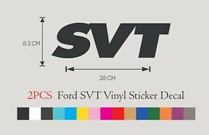 2 PCS Ford SVT Logo Sticker Raptor Cobra Focus Vinyl Decal 11INCH X 3.2INCH