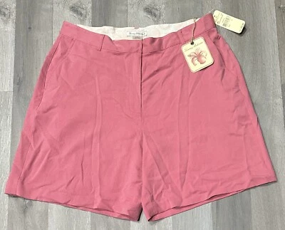 Tommy Bahama The New Lucky Penny Bermuda Shorts 100% Silk Pink Women’s - Size 12 - Image 1 of 4