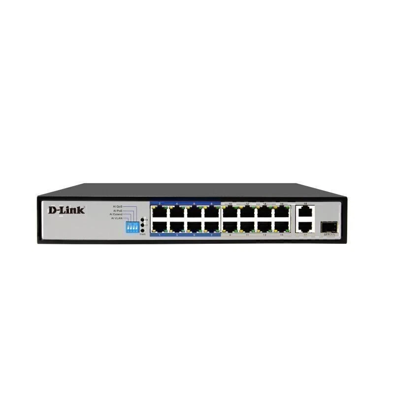 D-Link DES-F1018P-E 18-Port PoE Switch with 16 PoE Ports/8 long Reach 250m new - Image 1 of 1