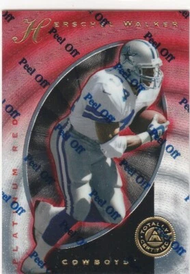 1997 Pinnacle Totally Certified Platinum Red #43 Herschel Walker #/4999 055-B - Image 1 of 2