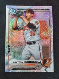 2021 Bowman Chrome Prospect BCP-118 Grayson Rodriguez Orioles Mojo Refractor - Bild 1 von 2
