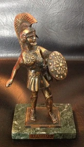 SCHÖNE 10" Bronze Leonidas Figur Statue 3/4" Marmorsockel - Made in Greece - Bild 1 von 6