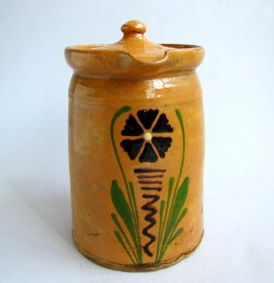Ancien Grand Pot a Lait Ancien Soufflenheim 23 cm Poterie Alsace France - Photo 1/4