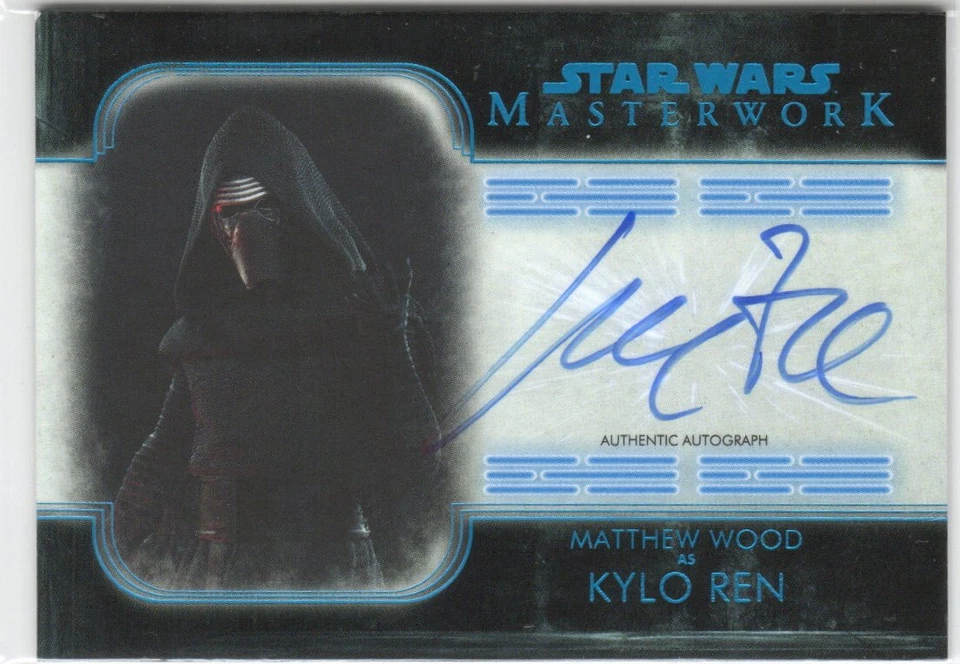 Star Wars Masterwork 2020 Auto Autograph A-MW Matthew Wood as Kylo Ren #58/99 - Image 1 of 1