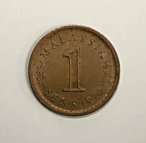 Mazuma *MC1602 Malaysia Parliament 1970 1 One Sen KeyDate AUNC - Picture 1 of 2