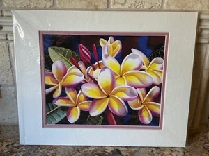 Garry Palm Rainbow Plumerias 11"x14" stampa artistica opaca firmata - Foto 1 di 7