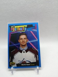 2020-21 Upper Deck UD Portraits Rookies Platinum Blue /25 Martin Kaut Rookie RC