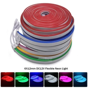 12V 24V 2835 Flexible LED Strip Waterproof Neon Lights Silicone Tube light bar - Picture 1 of 21