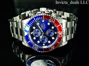 Reloj Invicta para hombre 43 mm PRO DIVER PILOT cronógrafo esfera azul bisel rojo y azul - Imagen 1 de 12