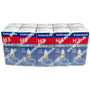 (10 PCS) TUNGSRAM H3 12V 55W OEM Replacement Light Bulbs - Picture 1 of 5