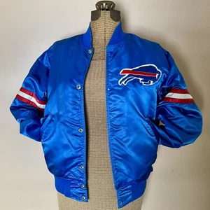 Vintage 1990s NFL Buffalo Bills Starter Pro Line Satin Football Jacket, Size M - Picture 1 of 18