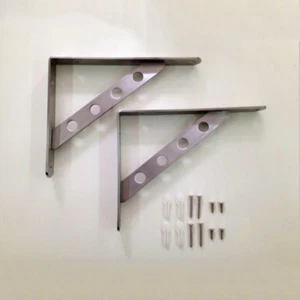 Brackets Wood Triangular Shelf Support Stainless Steel Brackets Thick Detachable - Picture 1 of 6