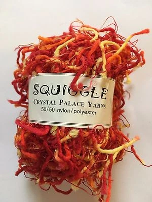 Crystal Palace Yarns Squiggle #9296 Firecracker - Red Orange Yellow CarryAlong! - Image 1 of 4