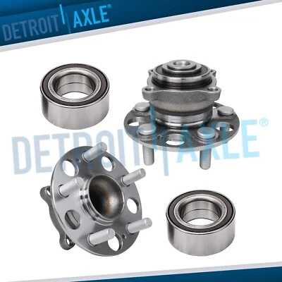 Front Wheel Bearing + Rear Hub Bearing for 2009 2010 2011 2012-2014 Acura TL FWD - Image 1 of 4