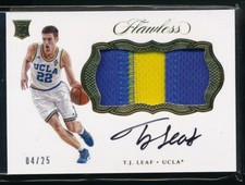 2017-2018 Flawless Collegiate Gold RC Rookie Auto Jersey T.J. Leaf  #BK-TL /25