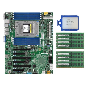 AMD EPYC 7371 CPU 16 Cores Up to 3.8GHz + Supermicro H11SSL-i + 8x 8GB 2133P RAM - Bild 1 von 5