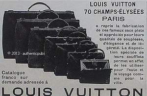 PUBLICITE LOUIS VUITTON BAGAGE SAC PLAT A SOUFFLET AUTO DE 1926 FRENCH AD PUB - Picture 1 of 1