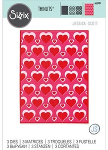 NEW Retired Sizzix Thinlits Layered Hearts 3pc #665481 Retail $34.99 J. Scott - Picture 1 of 8