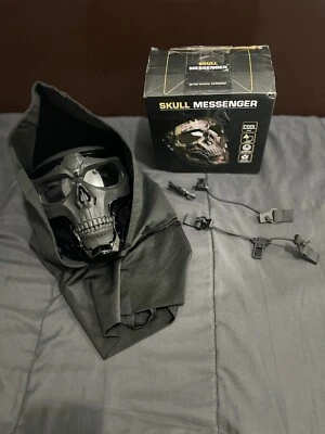 Máscara facial Skull Messenger negra Foto 1 de 4