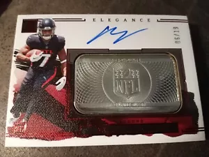 2023 Impeccable Bijan Robinson Rookie Silver Bar Auto FOTL Red /19 Falcons RC #3 - Picture 1 of 2