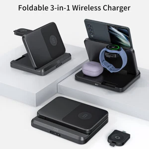 Wireless 3in1 Charger Fast Charging Station For Samsung Galaxy Watch 6 Classic - Picture 1 of 9