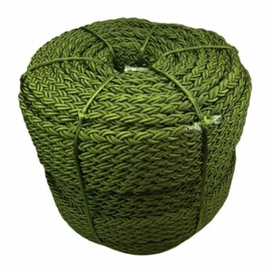 Cuerda de nailon de 8 hilos verde oliva de 10 mm x 15 metros, barcos marinos multiplaisa yates - Imagen 1 de 7