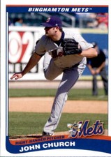 2013 Binghamton Mets Choice #8 John Church Lake Wales Florida FL Baseball Card