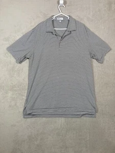 Peter Millar Summer Comfort Performance Golf Polo Shirt XL Black White Striped - Picture 1 of 6