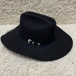 De Colección Bailey Sombrero de Vaquero 7 Negro Castor Profesional 5X EE. UU. Fieltro Western Rodeo Rancho Hombres Años 90 - Imagen 1 de 10
