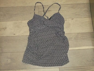 NWOT Liz Lange Maternity trendy black and white tankini top with bralette S - Image 1 of 4