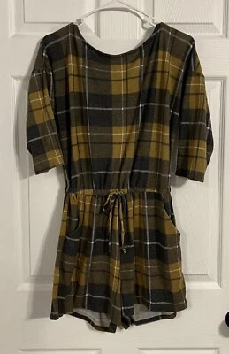 Mameluco Perfect Peach para mujer pequeño de franela a cuadros manga 3/4 y pantalones cortos Foto 1 de 4