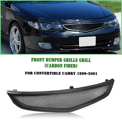 Carbon Fiber Car Front Bumper Grille For Toyota Camry Solara 2 Door 1999-2001 1x — 第 1/4 张图片