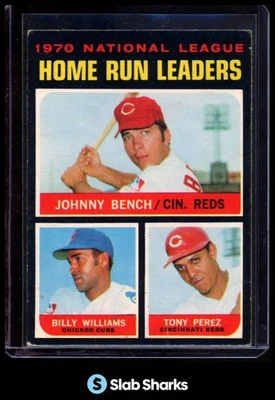 O-Pee-Chee 1971 1970 jonrones líderes (Johnny Bench Billy Williams Tony Perez) Foto 1 de 4
