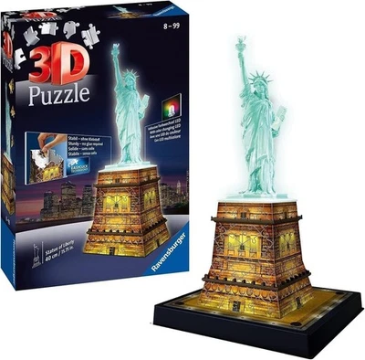 Ravensburger 12596 Statue of Liberty at Night 3D Puzzle 10-99 Years - Image 1 of 2