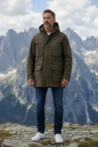 London Fog Herren braun abnehmbare Kapuze Mantel Fleecefutter Gr. Large - Bild 1 von 10