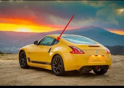 Nissan 370z 09-20 Driver Left side quarter window glass OEM - Image 1 of 4