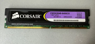 Corsair RAM DDR2 800MHz 2GB 1.8V XMS2-6400 CM2X2048-6400C5 - Immagine 1 di 2