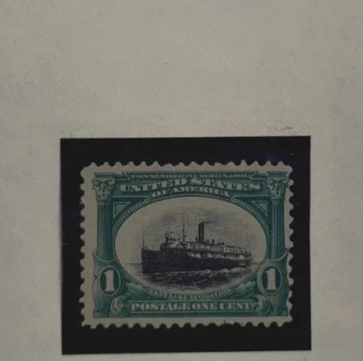 Scott #294-1901-1c-Navegação Fast Lake-Verde e Preto /MNH - Imagem 1 de 2