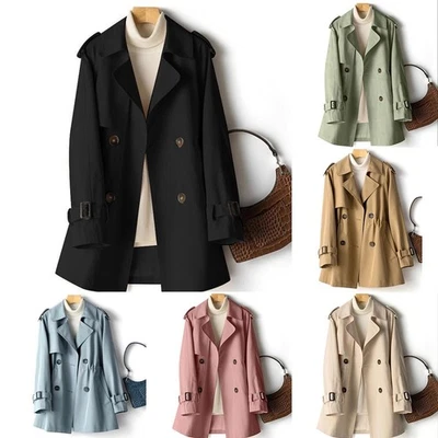 Women's Stylish Waist Jacket Medium Length Windbreaker for Trendy Autumn Wear - Image 1 of 4