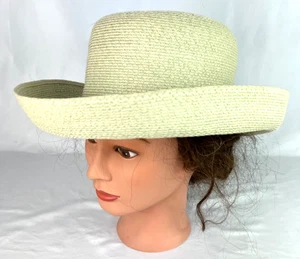 Sombrero de papel para mujer SCALA color neutro: beige/marfil ala volteada ala de 3,25 pulgadas - Imagen 1 de 9