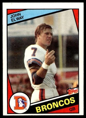 1984 Topps John Elway дебютант Denver Broncos No63 A1 - Изображение 1 из 2