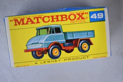 Camión Mercedes Unimog Lesney #49 Matchbox vintage años 60 azul y rojo Foto 1 de 3